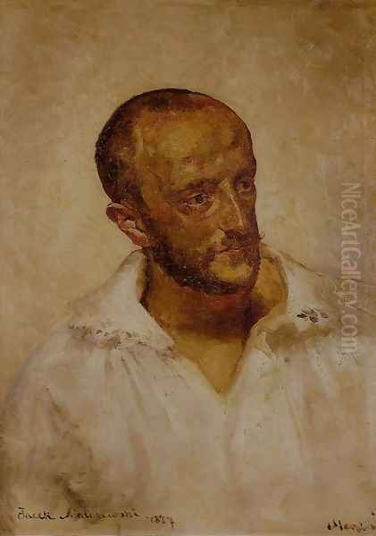 Study for the Portrait of Piotr Dobrzanski Oil Painting by Jacek Malczewski