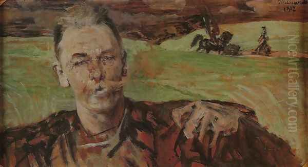 Portrait of Michal Sozanski Oil Painting by Jacek Malczewski