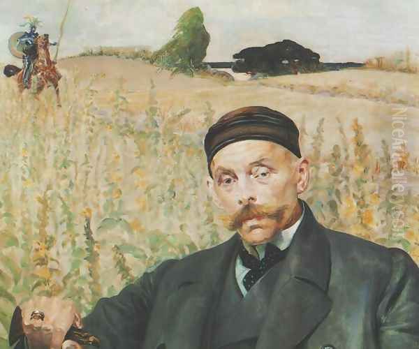 Portrait of Waclaw Karczewski Oil Painting by Jacek Malczewski