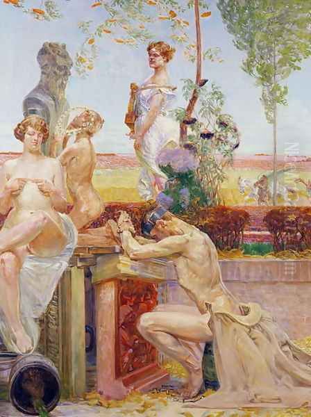 Allegorical Figures, 1913 Oil Painting by Jacek Malczewski