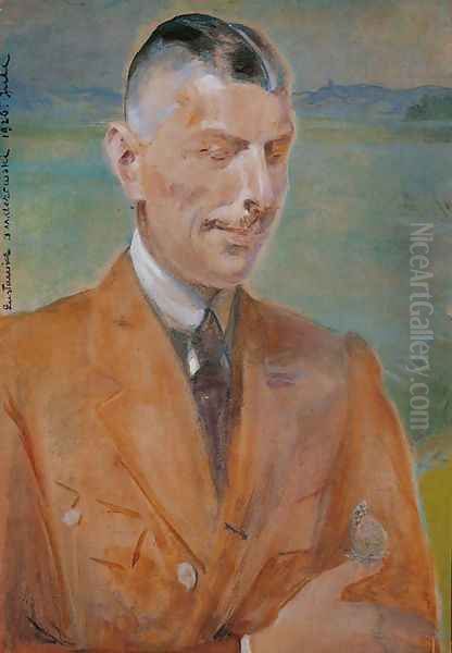 Portrait of a Man Oil Painting by Jacek Malczewski