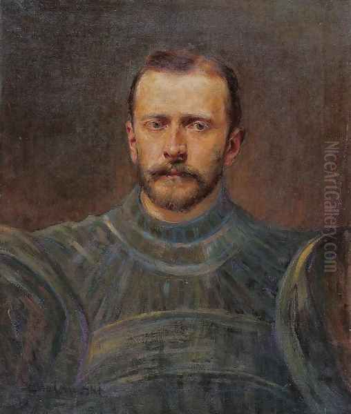 Portrait of Leon Pininski Oil Painting by Jacek Malczewski