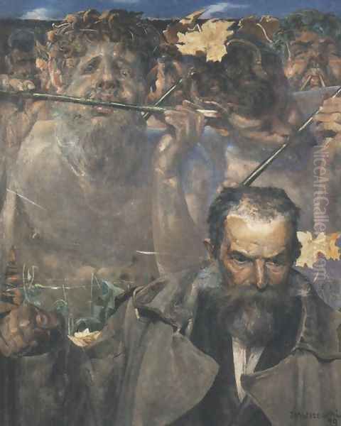 History of the Song. Portrait of Adam Asnyk Oil Painting by Jacek Malczewski