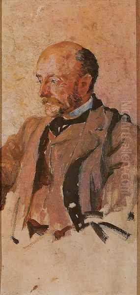 Portrait of Piotr Dobrzanski Oil Painting by Jacek Malczewski