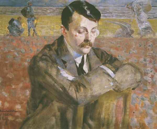 Portrait of a Man I Oil Painting by Jacek Malczewski