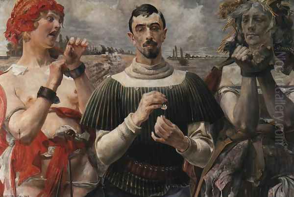 Polish Hamlet. Portrait of Aleksander Wielopolski Oil Painting by Jacek Malczewski