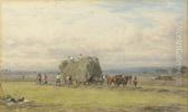 The Hay Gatherers Oil Painting by George Arthur Fripp