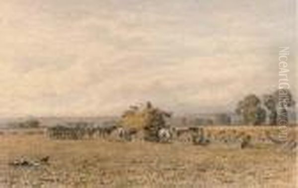 Harvesters Loading The Haycart Oil Painting by George Arthur Fripp