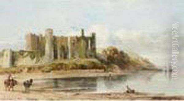 Ruins Of A Coastal Castle Oil Painting by George Arthur Fripp