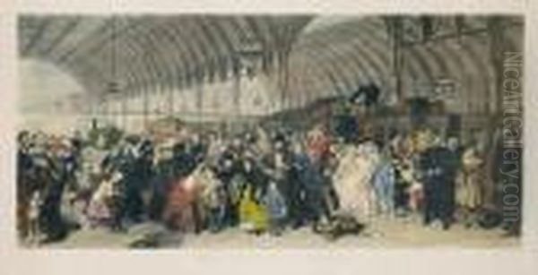 The Railway Station Oil Painting by William Powell Frith