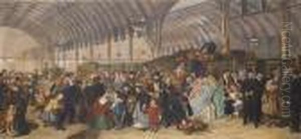 The Railway Station Oil Painting by William Powell Frith