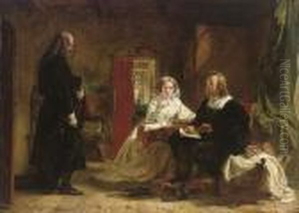 Converting To Lutherism Oil Painting by William Powell Frith