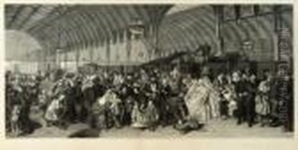 The Railway Station Oil Painting by William Powell Frith