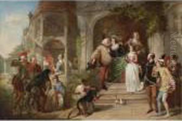 The Merry Wives Of Windsor Oil Painting by William Powell Frith