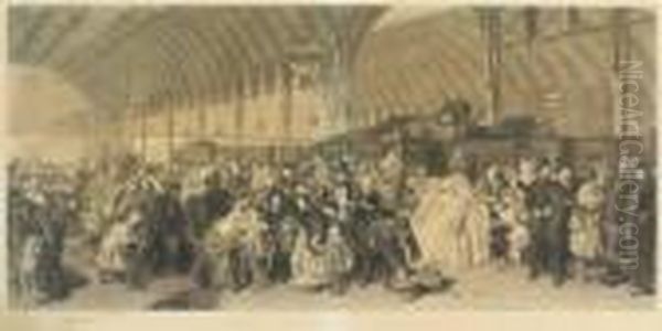 The Railway Station Oil Painting by William Powell Frith