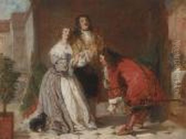 Scene From Le Bourgeois Gentilhomme Oil Painting by William Powell Frith