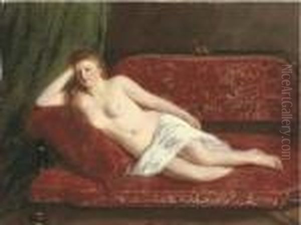 After The Bath Oil Painting by William Powell Frith