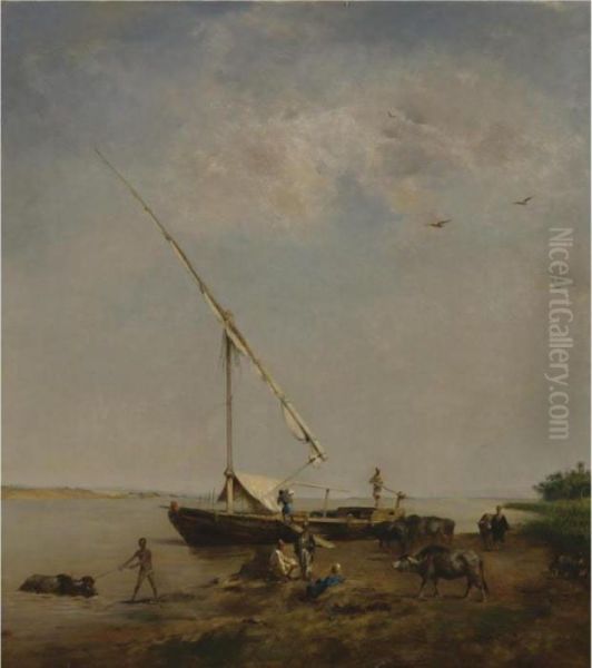 Bords Du Nil Oil Painting by Eugene Fromentin