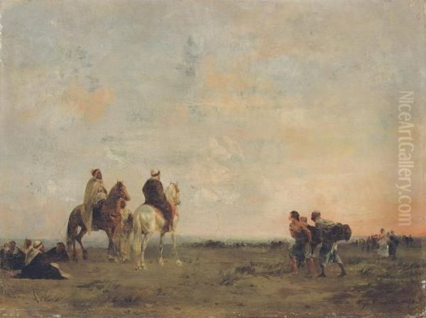 The Desert Camp Oil Painting by Eugene Fromentin