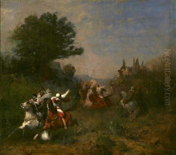 Arab Cavaliers Oil Painting by Eugene Fromentin