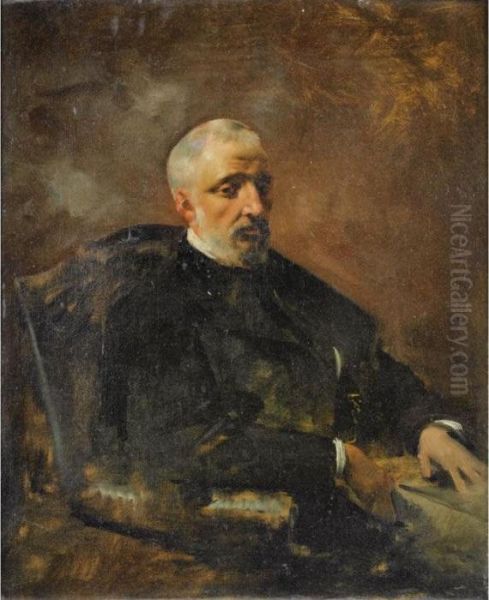 Portrait D'armand Du Mesnil 
[eugene Fromentin ; Portrait Of Armand Du Mesnil ; Oil On Canvas] Oil Painting by Eugene Fromentin