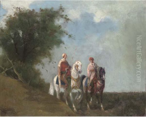 Arab Huntsmen Oil Painting by Eugene Fromentin