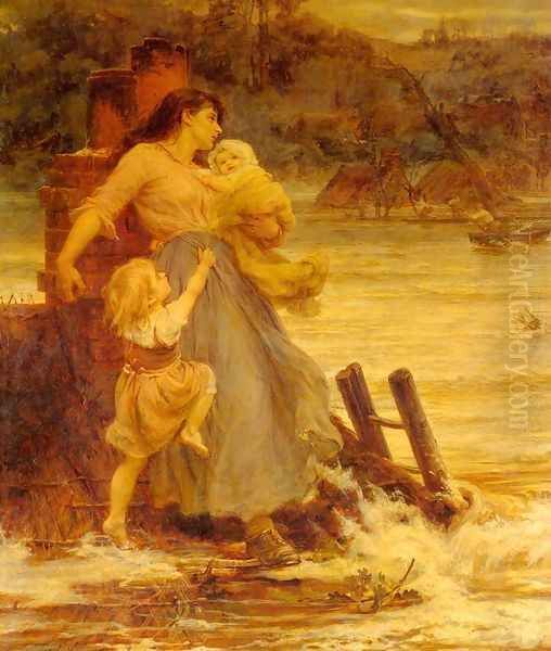 A Flood Oil Painting by Frederick Morgan