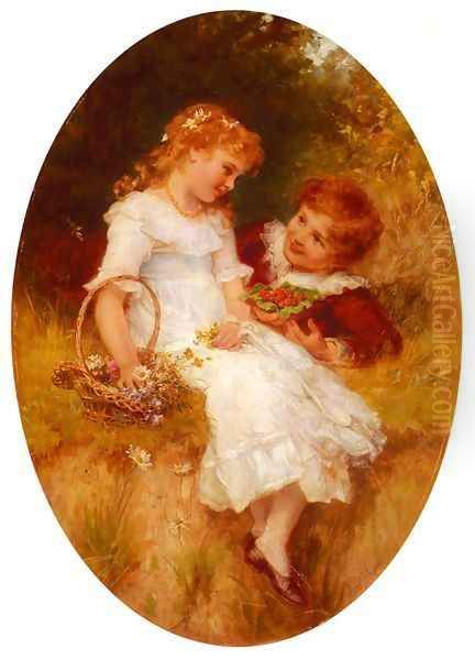 Childhood Sweethearts Oil Painting by Frederick Morgan