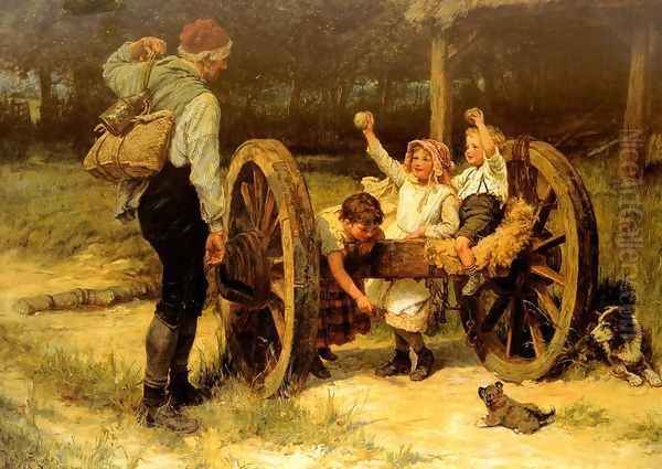 Merry as the day is long Oil Painting by Frederick Morgan