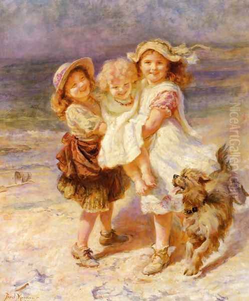 On the Beach Oil Painting by Frederick Morgan