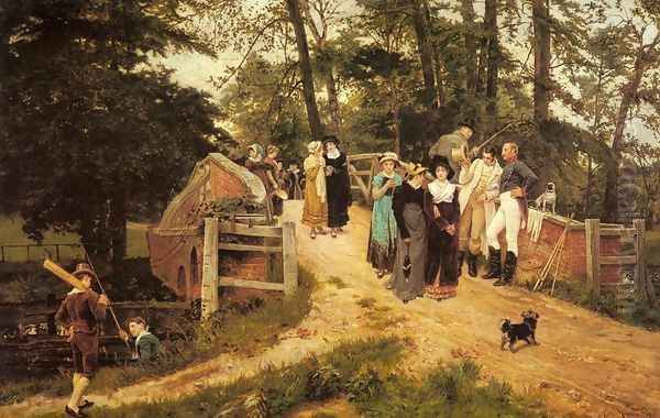 The School Belles Oil Painting by Frederick Morgan