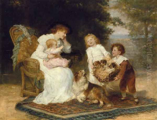 The Little Strangers Oil Painting by Frederick Morgan