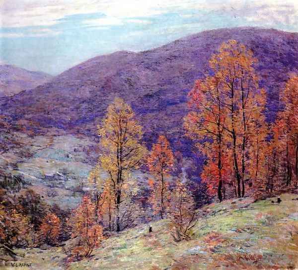 Autum Glory Oil Painting by Willard Leroy Metcalf