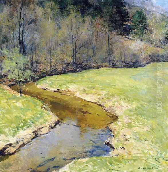 The Sunny Brook, Chester, Vermont Oil Painting by Willard Leroy Metcalf