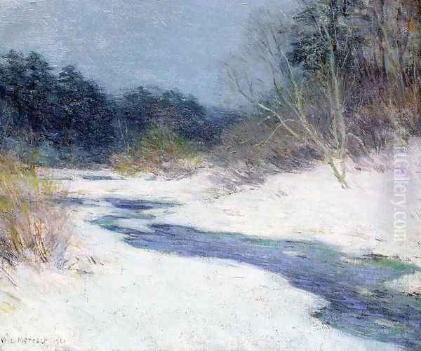 Thawing Brook I Oil Painting by Willard Leroy Metcalf