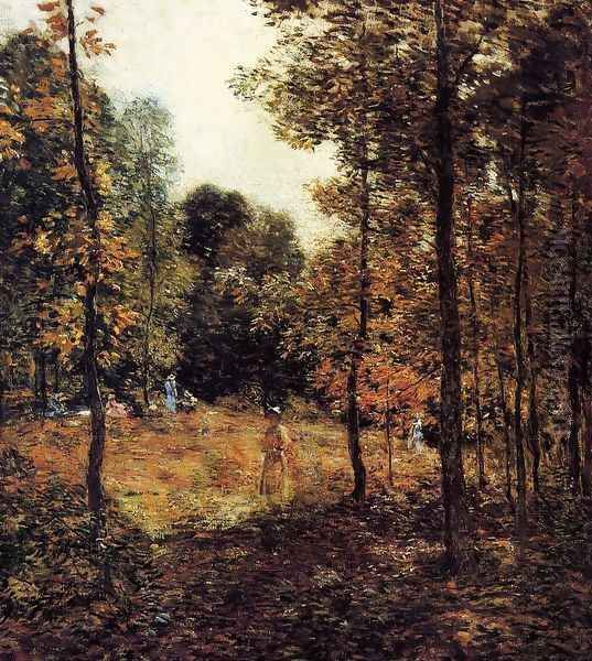 The Picnic Oil Painting by Willard Leroy Metcalf