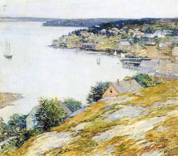 East Boothbay Harbor, 1904 Oil Painting by Willard Leroy Metcalf