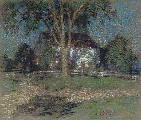 Moonlight Oil Painting by Willard Leroy Metcalf