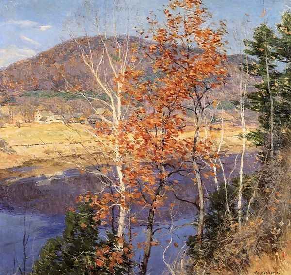 Closing Autumn Oil Painting by Willard Leroy Metcalf