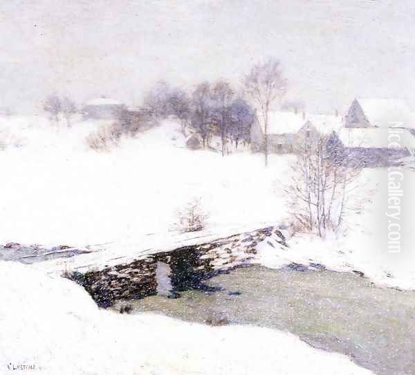 The White Mantle Oil Painting by Willard Leroy Metcalf