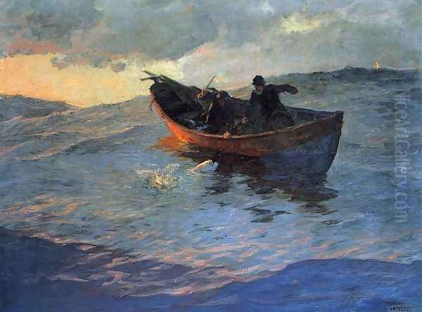 On the Suffolk Coast Oil Painting by Willard Leroy Metcalf