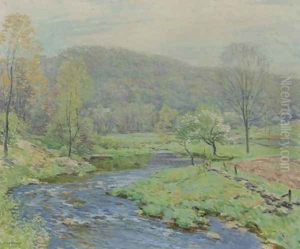 Spring Oil Painting by Willard Leroy Metcalf