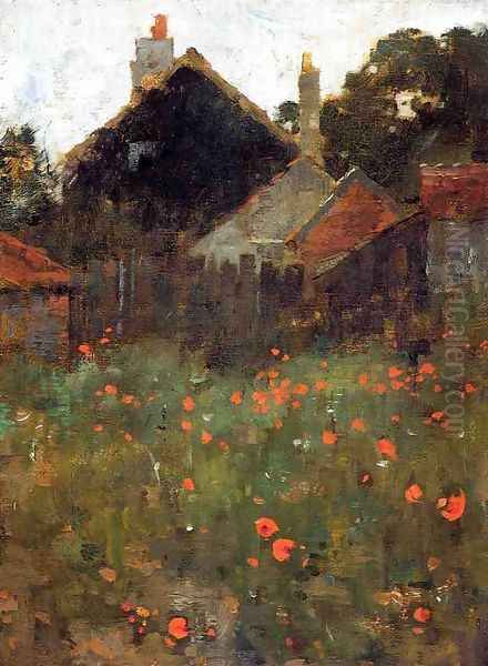 The Poppy Field Oil Painting by Willard Leroy Metcalf