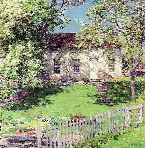 The Little White House Oil Painting by Willard Leroy Metcalf