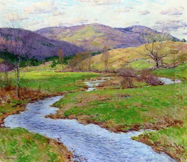 Swollen Brook (No. 2) Oil Painting by Willard Leroy Metcalf