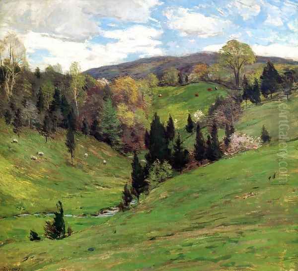 Flying Shadows 2 Oil Painting by Willard Leroy Metcalf