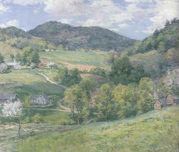 Spring In The Valley 1924 Oil Painting by Willard Leroy Metcalf