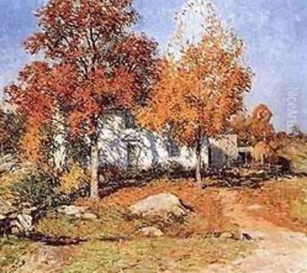 October Oil Painting by Willard Leroy Metcalf