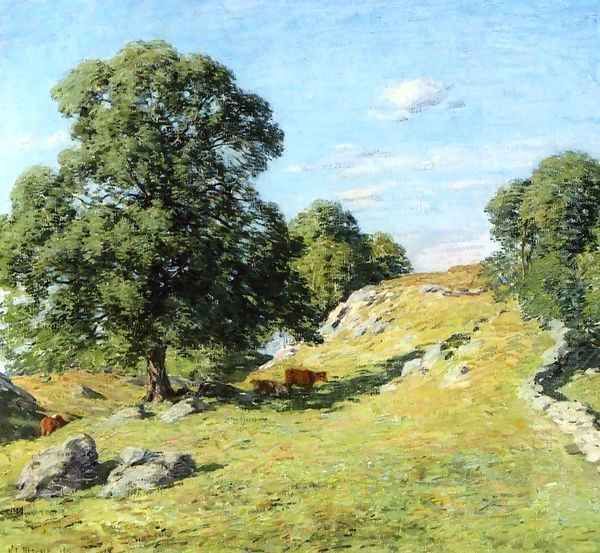 Pasture Old Lyme 1906 Oil Painting by Willard Leroy Metcalf