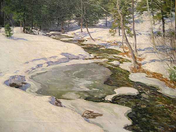 Snowy River Oil Painting by Willard Leroy Metcalf